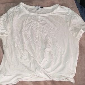 White crop top from fashion nova (very popular brand)